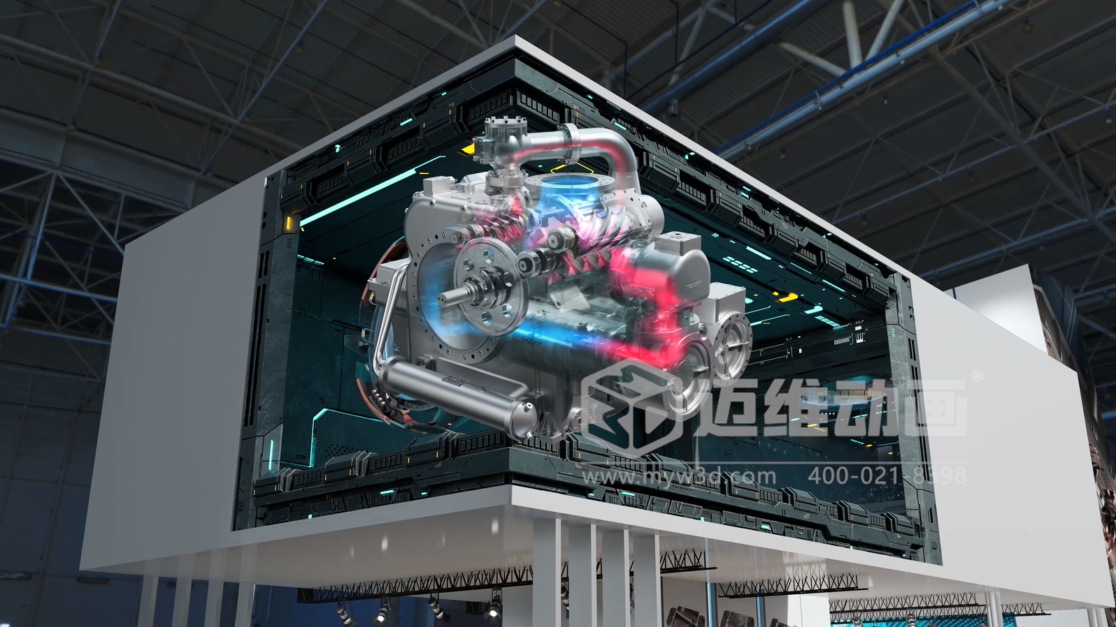 裸眼3D動(dòng)畫震撼來(lái)襲，開啟空壓機(jī)炸裂視覺之旅！(圖1)