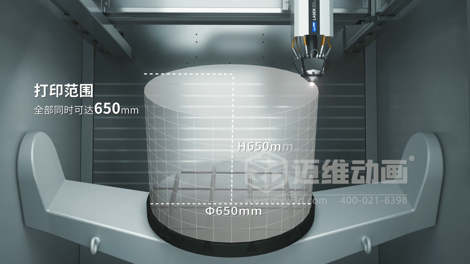 想讓客戶秒懂你的 3D 打印機(jī)？用三維動(dòng)畫(huà)展示激光送絲設(shè)備生產(chǎn)工藝，接單更輕松(圖1)